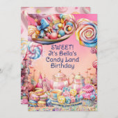 Whimsical Sweet Celebration Party Einladung (Vorne/Hinten)