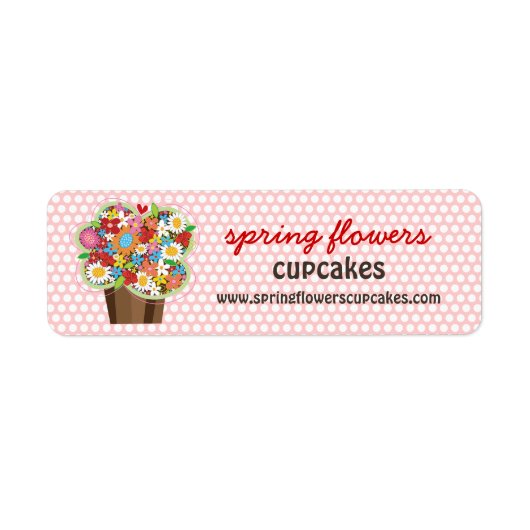 Whimsical Sweet Cupcake Frühlingsblumen Blumenchic (Vorne)