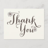 Whimsical Sweet Daisies Girl Birthday Vielen Dank Postkarte (Vorderseite)