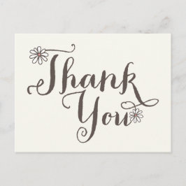 Whimsical Sweet Daisies Girl Birthday Vielen Dank Postkarte