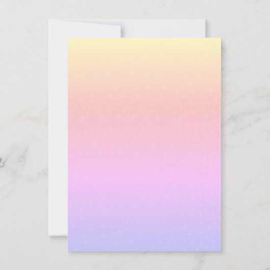 Whimsical Sweet Daisies Rainbow Little One Einladung (Rückseite)