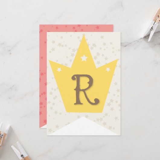 Whimsical Sweet Fairy Princess Girl Birthday Party Karte (Vorderseite/Rückseite Beispiel)