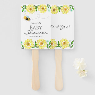 Whimsical Sweet Honey Bee Baby Dusche Fächer