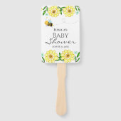 Whimsical Sweet Honey Bee Baby Dusche Fächer (Vorderseite)