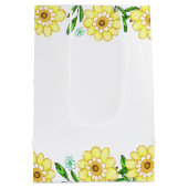 Whimsical Sweet Honey Bee Baby Dusche Mittlere Geschenktüte (Rückseite)