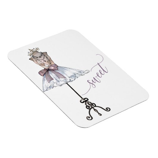 Whimsical "Sweet" Mannequin mit Tutu Magnet (Rechte Seite)