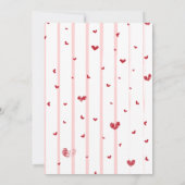 Whimsical Sweetheart Valentine's Day Babydusche Einladung (Rückseite)