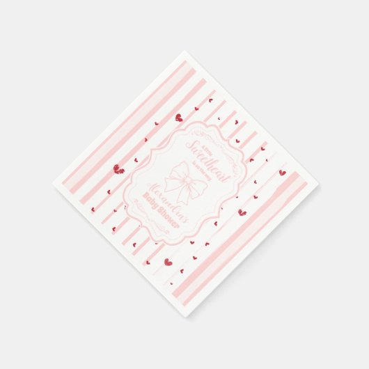 Whimsical Sweetheart Valentine's Day Babydusche Serviette (Ecke)