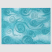 Whimsical Swirly Sky Blue Pattern Decoupage Seidenpapier (Vorderseite)