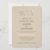Whimsical Tandem Bicycle - Einladung zur Hochzeit (Vorderseite)