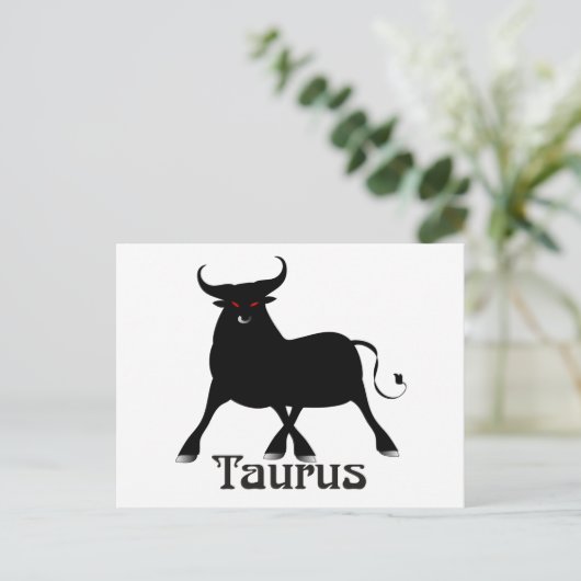 Whimsical Taurus Postkarten (Stehend Vorderseite)
