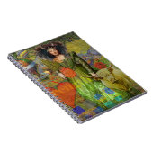 Whimsical Taurus Woman Celestial Collage Fantasy Notizblock (Rechte Seite)