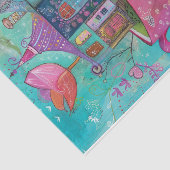 WHIMSICAL TEA CUP HOUSE DECOUPAITE SEIDENPAPIER (Ausschnitt)