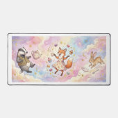 Whimsical Tea Party Animals – Cute Fox, Bunny & Ba Schreibtischunterlage (Vorderseite)