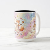 Whimsical Tea Party Animals Zweifarbige Tasse (VorderseiteRechts)