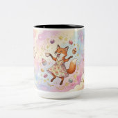 Whimsical Tea Party Animals  Zweifarbige Tasse (Mittel)