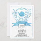 Whimsical Tea Party Bridal Dusche Einladung (Vorderseite)