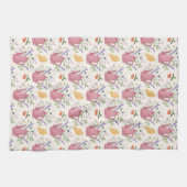 Whimsical Tea Time Doodle Kitchen Towel  Geschirrtuch (Horizontal)
