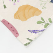Whimsical Tea Time Doodle Throw Blanket Fleecedecke (Ecke)