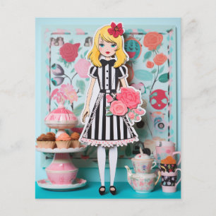 Whimsical Tea Time: Papierpuppen ziehen sich auf
