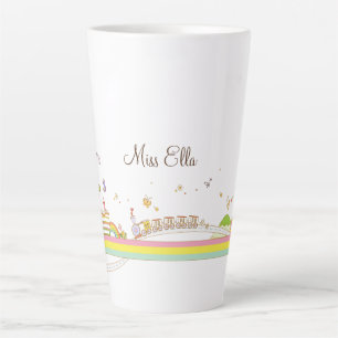 Whimsical Teacher's Scene Personalisiert Milchtasse