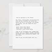 Whimsical Tech-Overload Girl Chaos Einladung (Rückseite)