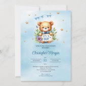 Whimsical Teddy Bär, es ist ein Baby-Dusche Einladung (Vorderseite)