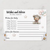 Whimsical Teddy Bear Baby Shower Design Begleitkarte (Vorderseite)