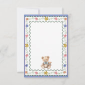 Whimsical Teddy Bear Baby Shower Einladung (Rückseite)