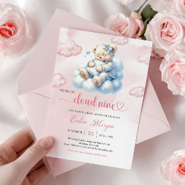 Whimsical Teddy Bear Baby Shower Einladung Cloud N