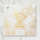 Whimsical Teddy Bear Baby Shower  Geschenkanhänger (Vorderseite)