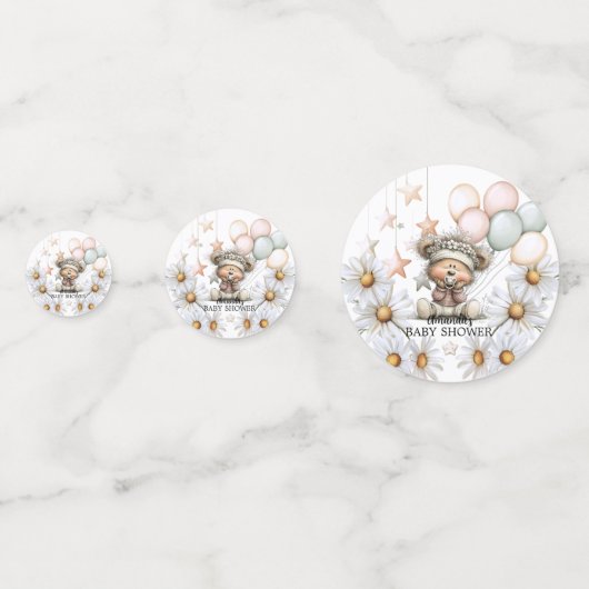 Whimsical Teddy Bear Baby Shower  Konfetti (Vorderseiten)