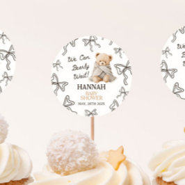 Whimsical Teddy Bear Baby Shower Runder Aufkleber