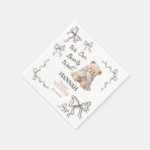 Whimsical Teddy Bear Baby Shower Serviette (Ecke)