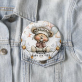 Whimsical Teddy Bear Babyparty Button (Beispiel)