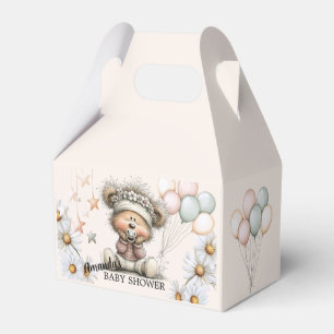 Whimsical Teddy Bear Babyparty  Geschenkschachtel