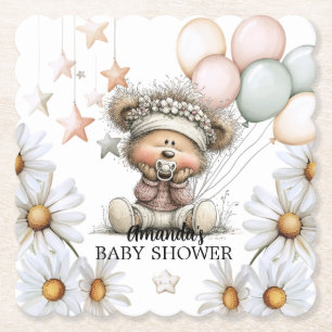 Whimsical Teddy Bear Babyparty Untersetzer