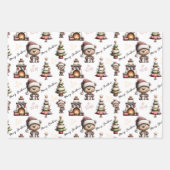 Whimsical Teddy Bear Christmas  Geschenkpapier Set (Vorderseite)