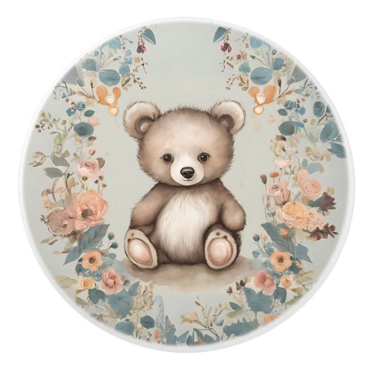 Whimsical Teddy Bear Keramikknauf (Vorderseite)