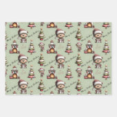 Whimsical Teddy Bear Weihnachten Geschenkpapier Set (Vorderseite 3)