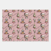 Whimsical Teddy Bear Weihnachten Geschenkpapier Set (Vorderseite 2)
