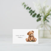Whimsical Teddy BearChildcare Business Card Visitenkarte (Stehend Vorderseite)