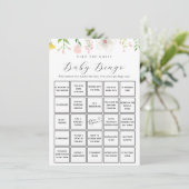 Whimsical Tee Finden Sie die Baby Bingo Game Card Einladung (Stehend Vorderseite)