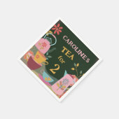 Whimsical Tee für 2. Geburtstag Serviette (Ecke)