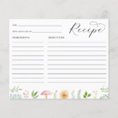 Whimsical Tee Party Brautparty Rezept Karte (Vorderseite)