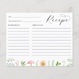 Whimsical Tee Party Brautparty Rezept Karte