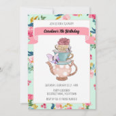 Whimsical Tee Party Einladung (Vorderseite)