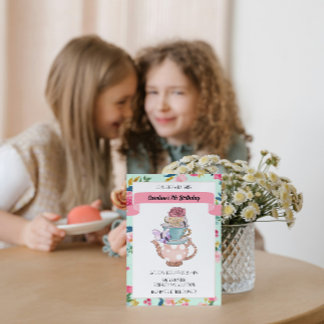 Whimsical Tee Party Einladung