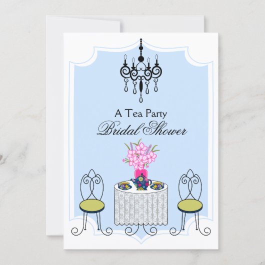 Whimsical Tee Party Einladung - Maßgeschneiderte V (Vorderseite)