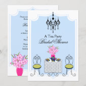 Whimsical Tee Party Einladung - Maßgeschneiderte V (Vorne/Hinten)